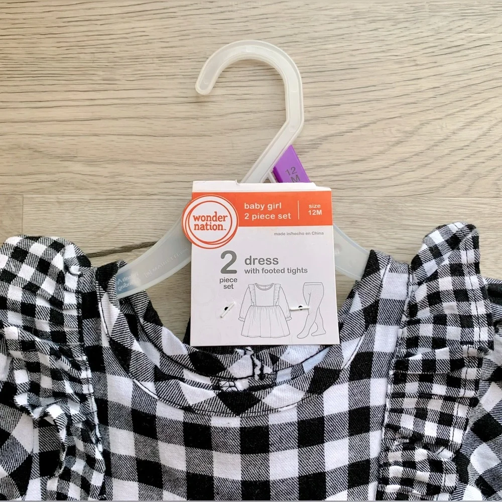 4/$25 | NWT | Buffalo Check Gingham Dress | Multiple Sizes | Wonder Nation - Picture 4 of 6